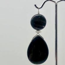 Load image into Gallery viewer, Hypersthene Briolette and Oval Sterling Silver Pendant | 2 1/4" Long |