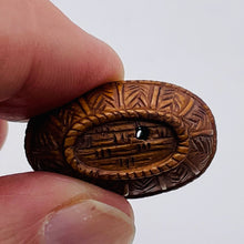 Load image into Gallery viewer, Hoppity Hop Carved Bunny Rabbit Boxwood Ojime/Netsuke Bead