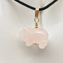 Load image into Gallery viewer, Piggie! Carved Rose Quartz Pig 14K Gold Filled Pendant 509274RQG - PremiumBead Primary Image 1