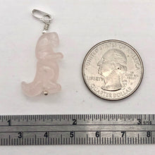 Load image into Gallery viewer, Rose Quartz Tyrannosaurus Rex Dinosaur Pendant Necklace|Sterling Silver Jewelry - PremiumBead Alternate Image 5