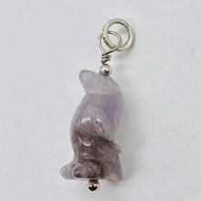 Load image into Gallery viewer, Amethyst Penguin Pendant Necklace | Semi Precious Stone Jewelry | Silver Pendant