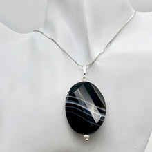 Load image into Gallery viewer, Stunning! Faceted Sardonyx Agate Sterling Silver Pendant | 2 1/4" Long |