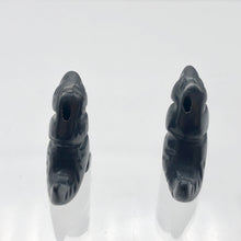 Load image into Gallery viewer, Hand Carved Hematite Tyrannosaurus Rex Figurine | 21x18x8mm | Sil ver - PremiumBead Alternate Image 7