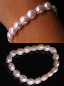 Soft Bloom Pink FW Pearl 9 1/2mm Stretch Bracelet 9916E - PremiumBead Alternate Image 3