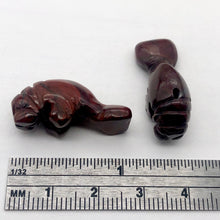 Load image into Gallery viewer, Grace 2 Carved Jasper Manatee Beads | 21x11x9mm | Red - PremiumBead Alternate Image 10