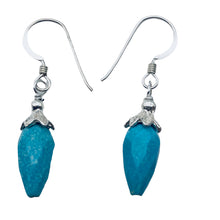 Load image into Gallery viewer, Charming Designer Natural Untreated Kingman Turquoise Earrings Sterling Silver