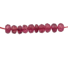 Load image into Gallery viewer, Premium Natural Red Spinel Faceted Roundel Beads | 3mm | 10 Beads |