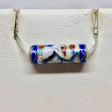 Load image into Gallery viewer, 2 Cloisonne 19mm Tube Beads - Enameled Swan 10712 - PremiumBead Primary Image 1
