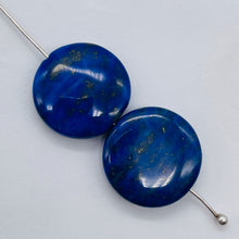 Load image into Gallery viewer, 2 Exquisite Natural Lapis 16mm Coin 9345