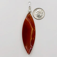 Load image into Gallery viewer, Sardonyx Sterling Silver Marquis Briolette Pendant | 2 3/4" Long | Red | 1 each|