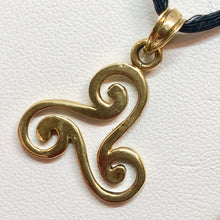 Load image into Gallery viewer, Celtic 18K Vermeil Triskele Charm Pendant 10128C - PremiumBead Alternate Image 3