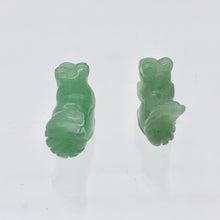 Load image into Gallery viewer, Nuts 2 Hand Carved Animal Aventurine Squirrel Beads | 21.5x15.5x9mm | Green - PremiumBead Alternate Image 8