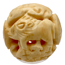 Load image into Gallery viewer, Carved Chinese Zodiac Year of the Pig Water Buffalo Bone Bead |30mm|Cream| 1 Bd|