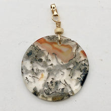 Load image into Gallery viewer, Limbcast Round 14K Gold Filled Pendant | 1.5" Long | Clear Orange |