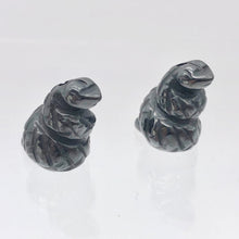 Load image into Gallery viewer, Charmer 2 Carved Hematite Snake Beads | 20.5x20x14mm | Silver Grey - PremiumBead Alternate Image 9