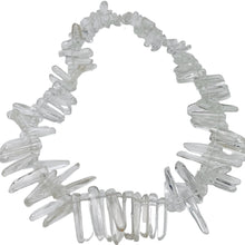 Load image into Gallery viewer, Quartz Polished Points Strand | 28x5 to 10x4mm | Clear | 72g | 90 Beads |