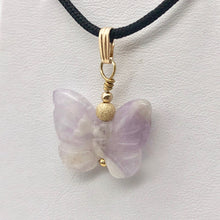 Load image into Gallery viewer, Flutter Carved Light Purple Amethyst Butterfly 14K Gold Filled Pendant 509256AMG - PremiumBead Primary Image 1