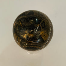Load image into Gallery viewer, Stromatolite Scry Crystal Round Meditation Sphere | 45mm | Bronze/Black | 1 |