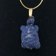 Load image into Gallery viewer, Semi Precious Stone Jewelry Charming Turtle Pendant Necklace of Sodalite/14kgf - PremiumBead Alternate Image 7