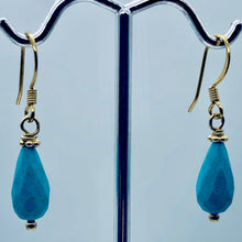 Load image into Gallery viewer, Charming Designer Natural Untreated Kingman Turquoise Earrings 14Kgf - PremiumBead Alternate Image 5
