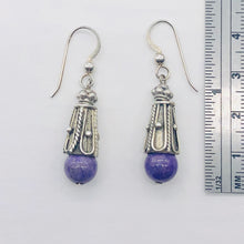 Load image into Gallery viewer, Sugilite Sterling Silver Drop Earrings | 1 1/2" Long | Purple | 1 Pair |