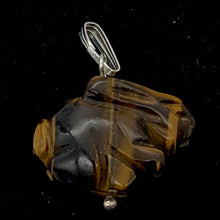 Load image into Gallery viewer, Tiger's Eye Bunny Rabbit Sterling Silver Pendant Necklace | 1 1/16" (Long) |