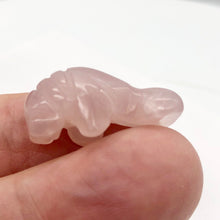 Load image into Gallery viewer, Grace Carved Icy Rose Quartz Manatee Figurine | 21x11x9mm | Pink - PremiumBead Alternate Image 2