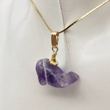 Load image into Gallery viewer, Purple Amethyst Whale and 14K Gold Filled Pendant | 7/8" Long | 509281AMG - PremiumBead Alternate Image 4