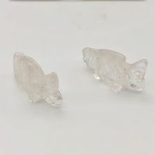 Load image into Gallery viewer, Swimmin' 2 Carved Quartz Fish Koi Carp Beads | 23x11x5mm | Clear