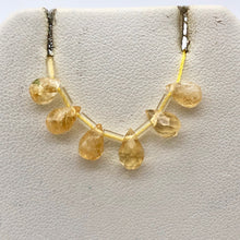 Load image into Gallery viewer, 6 Sparkling Warm Citrine Faceted Briolette Beads 004862 - PremiumBead Primary Image 1