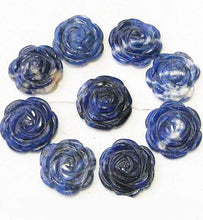 Load image into Gallery viewer, Bloomin' 2 Carved Flower Sodalite Rose Beads 9290SD - PremiumBead Alternate Image 2