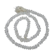 Load image into Gallery viewer, Quartz Polished Roundel Bead 12" Strand | 5x3 to 5x2mm | Clear | 105 Beads |