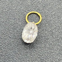Load image into Gallery viewer, Natural White Conflict Free Diamond Briolette 18K Pendant | 3.5x2mm, Loop: 4mm |