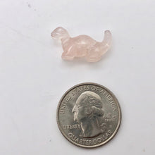 Load image into Gallery viewer, Dinosaur! Rose Quartz Diplodocus Dinosaur Figurine | 21x14x8mm | Pink