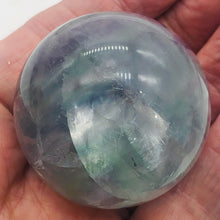 Load image into Gallery viewer, Fluorite Scry Sphere Round Meditation | 2" | Green/Purple | 1 Sphere |