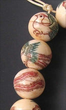 Load image into Gallery viewer, 1 Scrimshaw Firebird Waterbuffalo Bone 14mm Phoenix Bead 10522 - PremiumBead Primary Image 1
