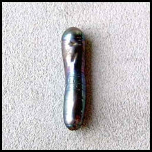 Load image into Gallery viewer, Biwa Style Gray Peacock FW Pearl Strand 108155 - PremiumBead Alternate Image 2