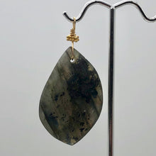 Load image into Gallery viewer, Labradorite 14k Gold Filled Drop Pendant | 2 1/4" Long | Blue Gray |