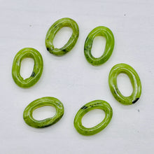 Load image into Gallery viewer, 2 Picture Frame Nephrite Jade 18x13mm Oval Beads 009387