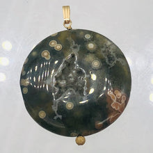 Load image into Gallery viewer, Ocean Jasper with Druzy Pocket 14K Gold Filled Pendant | 1 3/4" Long | Green |