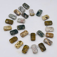 Load image into Gallery viewer, Ocean Jasper 18x10x5mm Facet Pendant Bead STRAND! 104592