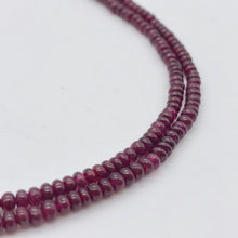 Load image into Gallery viewer, 4 AAA+ Natural Ruby 3x2-1.5mm Smooth Roundel Beads | Red | ~0.55 cts | - PremiumBead Alternate Image 6
