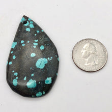 Load image into Gallery viewer, Speckled Turquoise Drop Pendant Bead | 59x36x7.5mm | Turquoise | 8658E - PremiumBead Alternate Image 5
