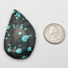 Load image into Gallery viewer, Speckled Turquoise Drop Pendant Bead | 59x36x7.5mm | Turquoise | 8658E - PremiumBead Alternate Image 5
