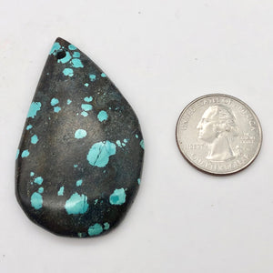 Speckled Turquoise Drop Pendant Bead | 59x36x7.5mm | Turquoise | 8658E - PremiumBead Alternate Image 5
