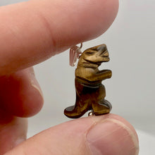 Load image into Gallery viewer, Tigereye Tyrannosaurus Rex Dinosaur Pendant Necklace|Sterling Silver Jewelry - PremiumBead Alternate Image 5