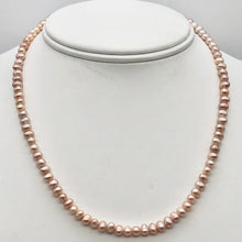 Load image into Gallery viewer, Perfect Peach 6mm Freshwater Pearl and Silver 16.5 inch Necklace