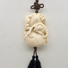 Load image into Gallery viewer, Intricate Waterbuffalo Bone Leopard Dragon Leaf Necklace 8128K - PremiumBead Alternate Image 2