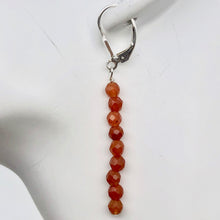 Load image into Gallery viewer, Red Aventurine Bead Sterling Silver Lever Back Gemstone Drop Earrings - PremiumBead Alternate Image 7