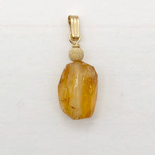 Load image into Gallery viewer, Topaz Precious Faceted Crystal Drop 14K Gold Filled Pendant | 1" Long | Orange |